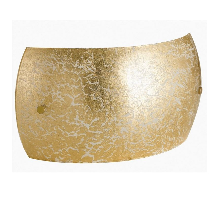 Applique vetro decoro foglia oro cavo tessuto oro 2XE14 non incl. VANITY Applique vetro decoro foglia oro cavo tessuto oro 2XE14 non incl. VANITY